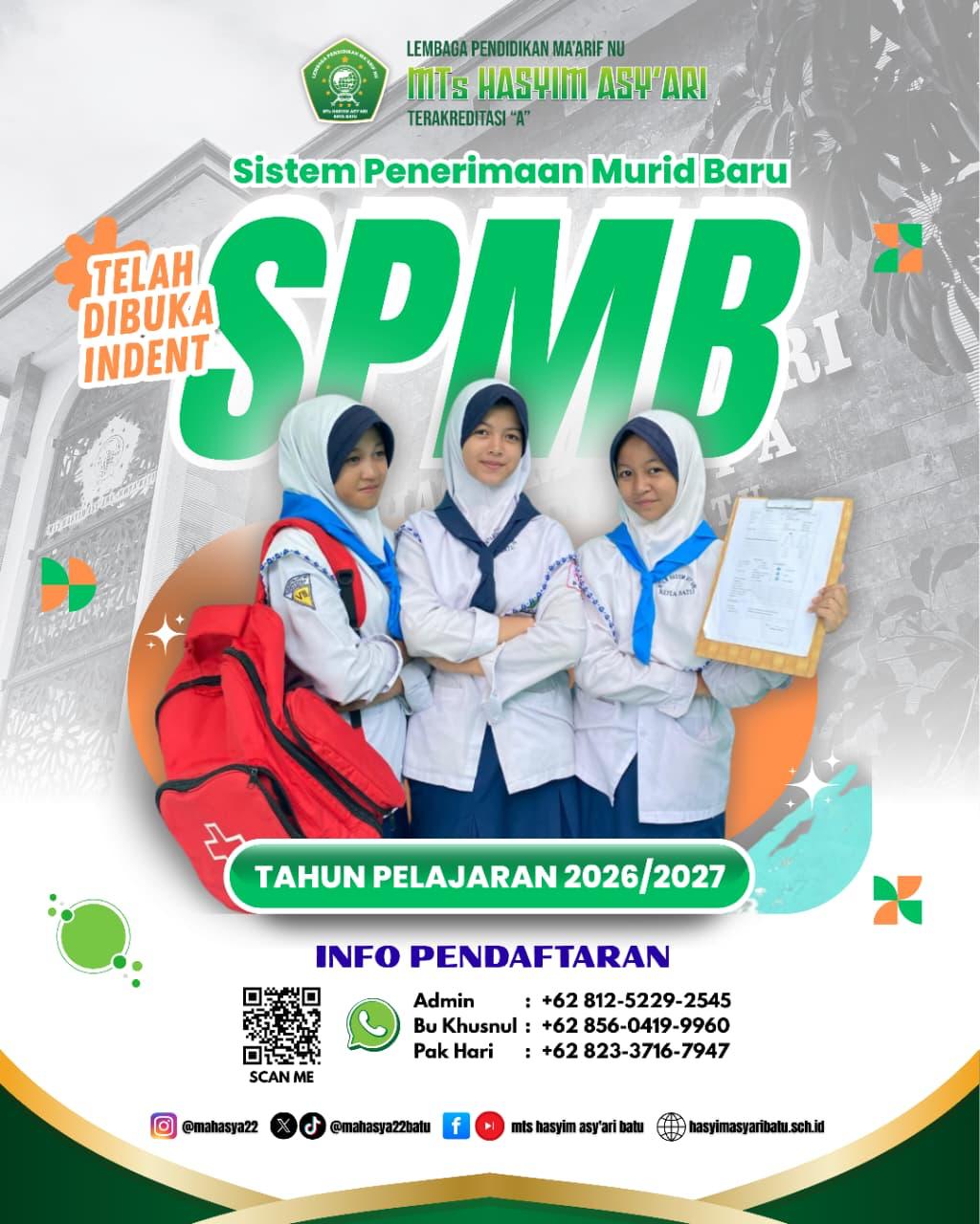 Wujudkan Generasi Cerdas Berakhlak, SPMB MTs Hasyim Asy’ari Kota Batu Tahun Pelajaran 2026/2027 Terbuka Lebar!