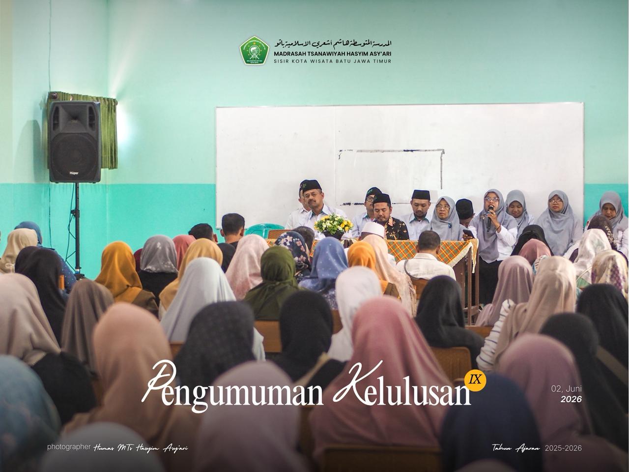 Penuh Haru dan Berkah, MTs Hasyim Asy’ari Gelar Pengumuman Kelulusan Kelas IX Bersama Wali Murid